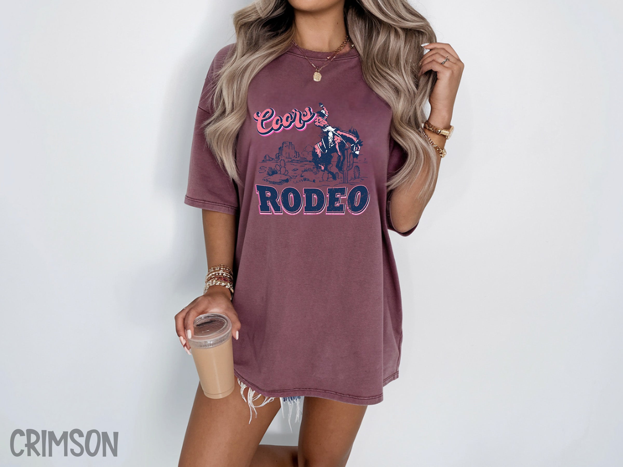 western 003 coors rodeo distressed tee