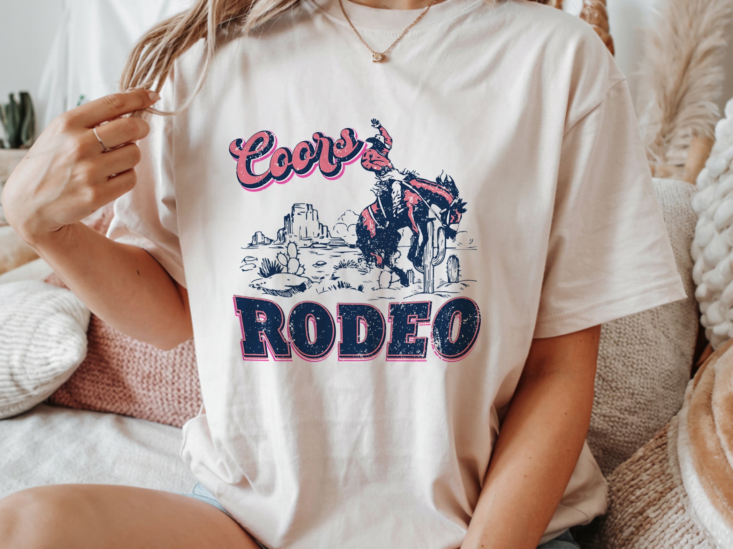 western 003 coors rodeo distressed tee