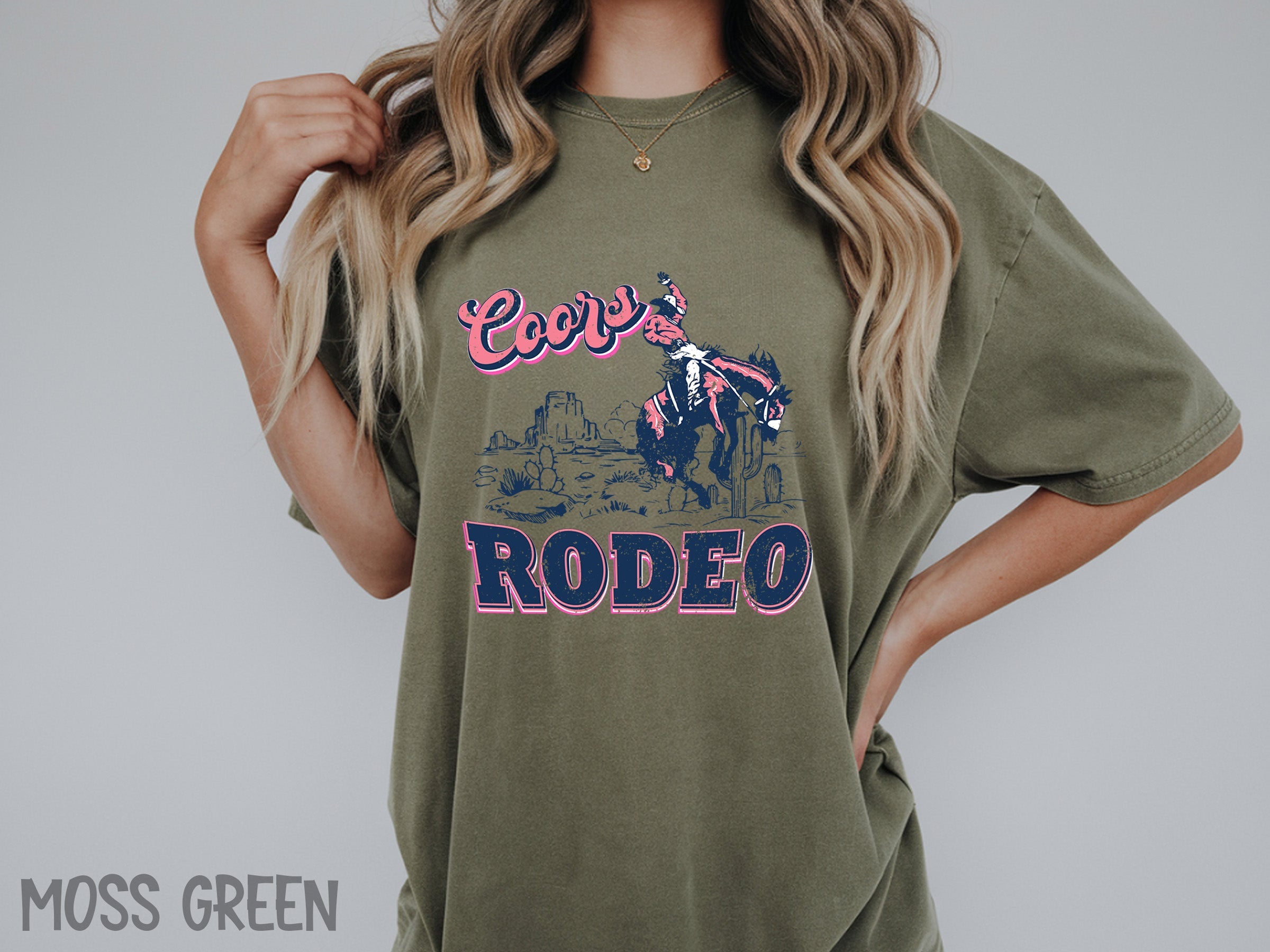 western 003 coors rodeo distressed tee