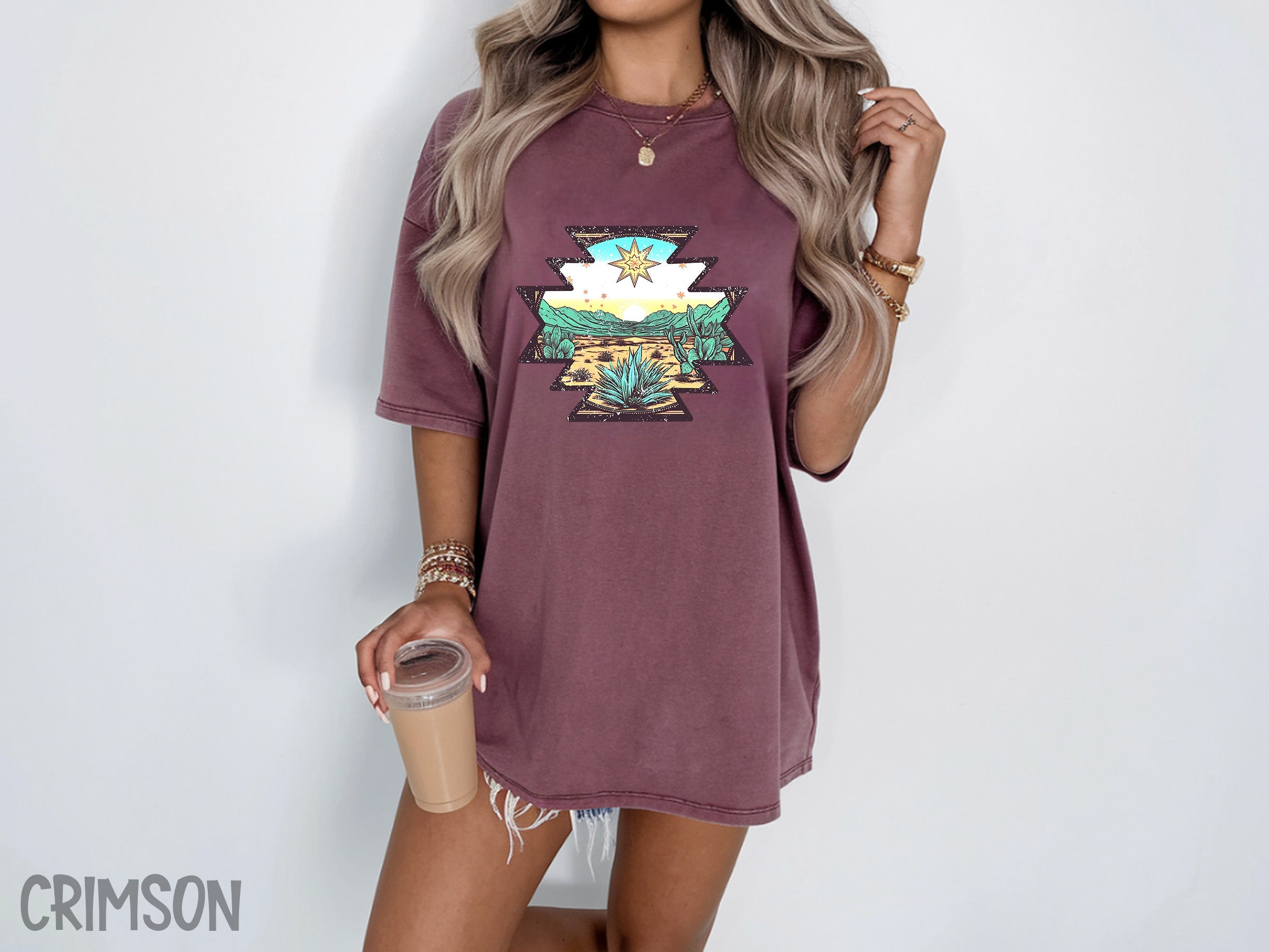 western 042 little watercolor farm tee