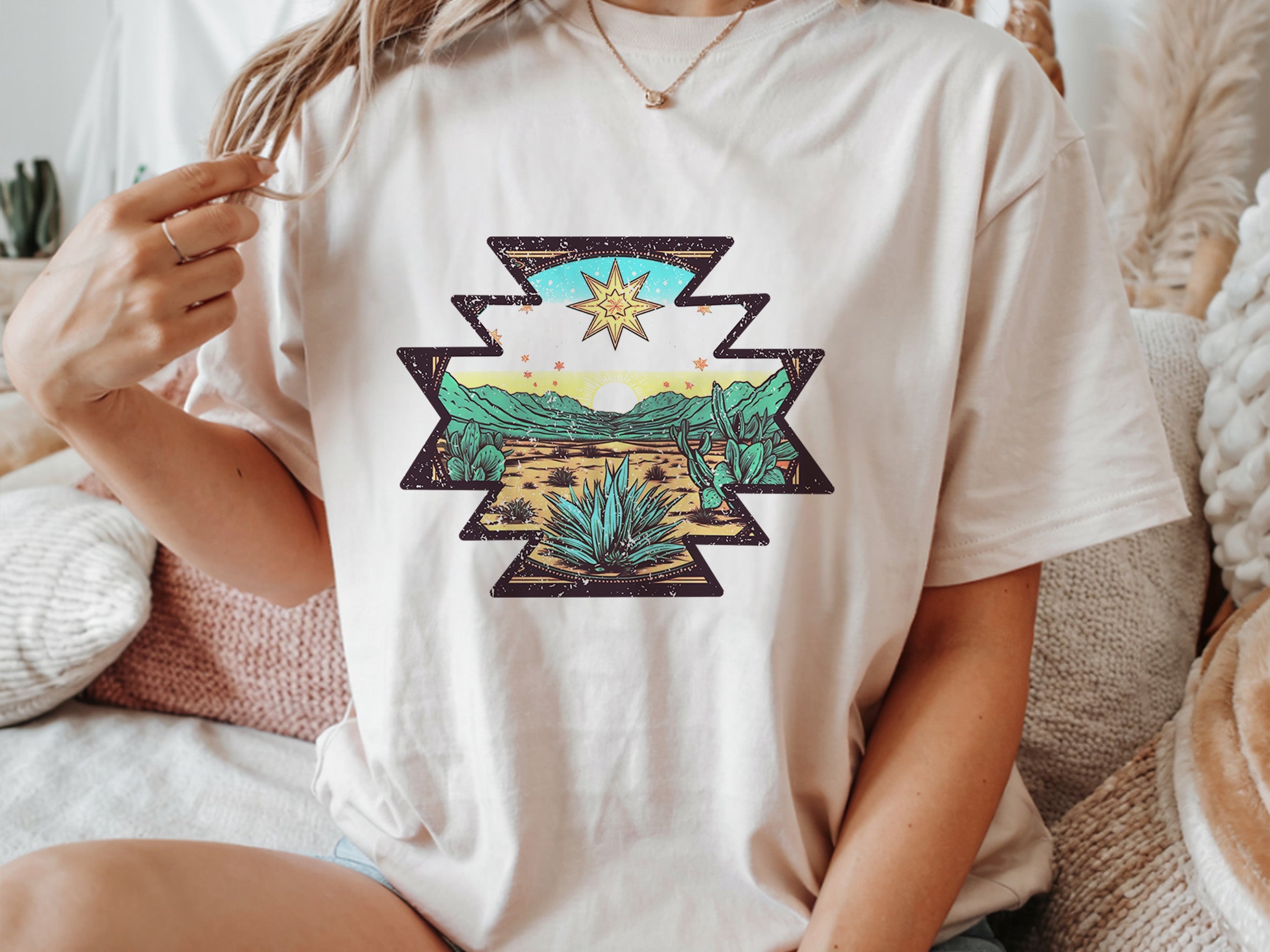 western 042 little watercolor farm tee