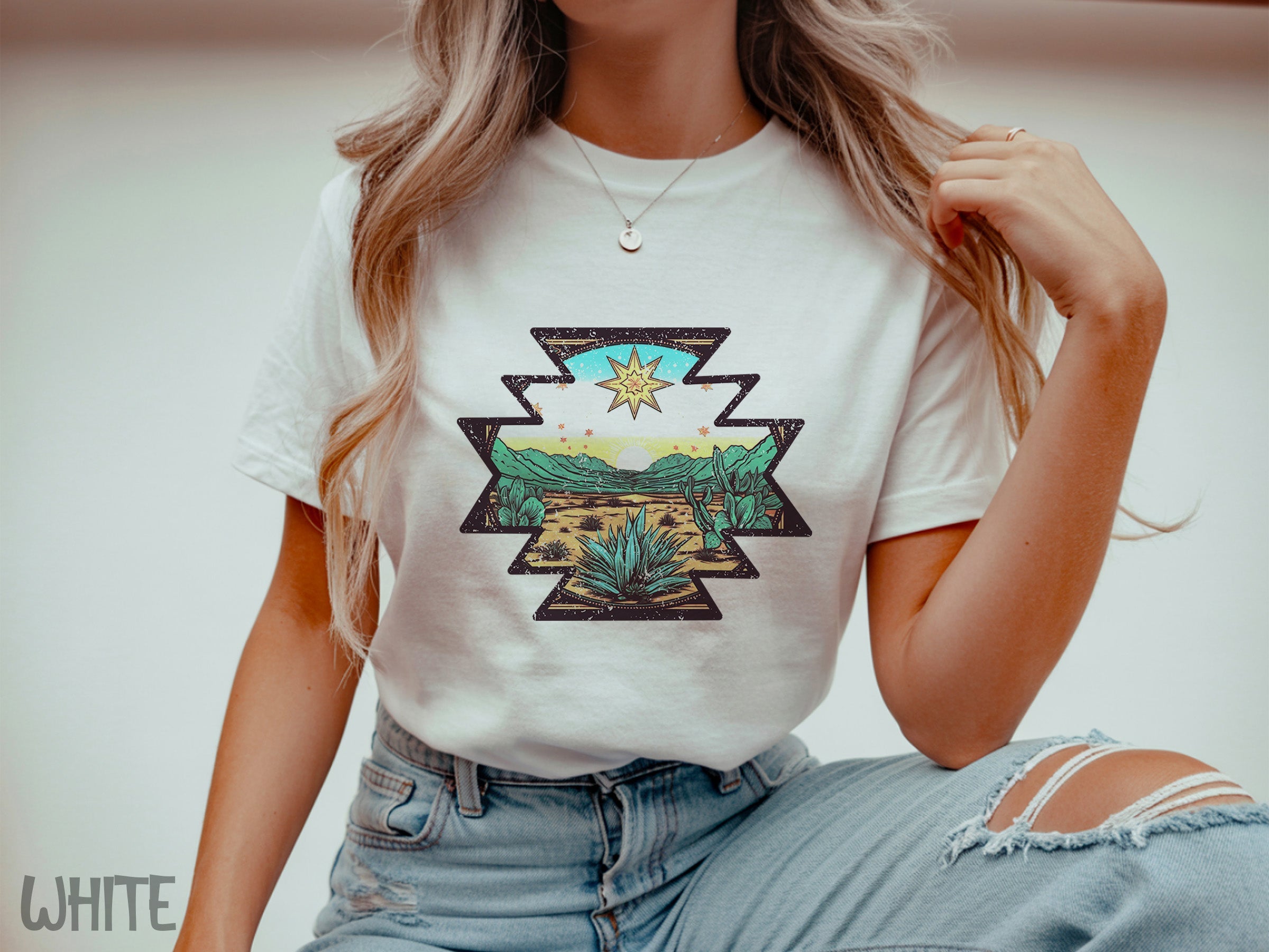 western 042 little watercolor farm tee