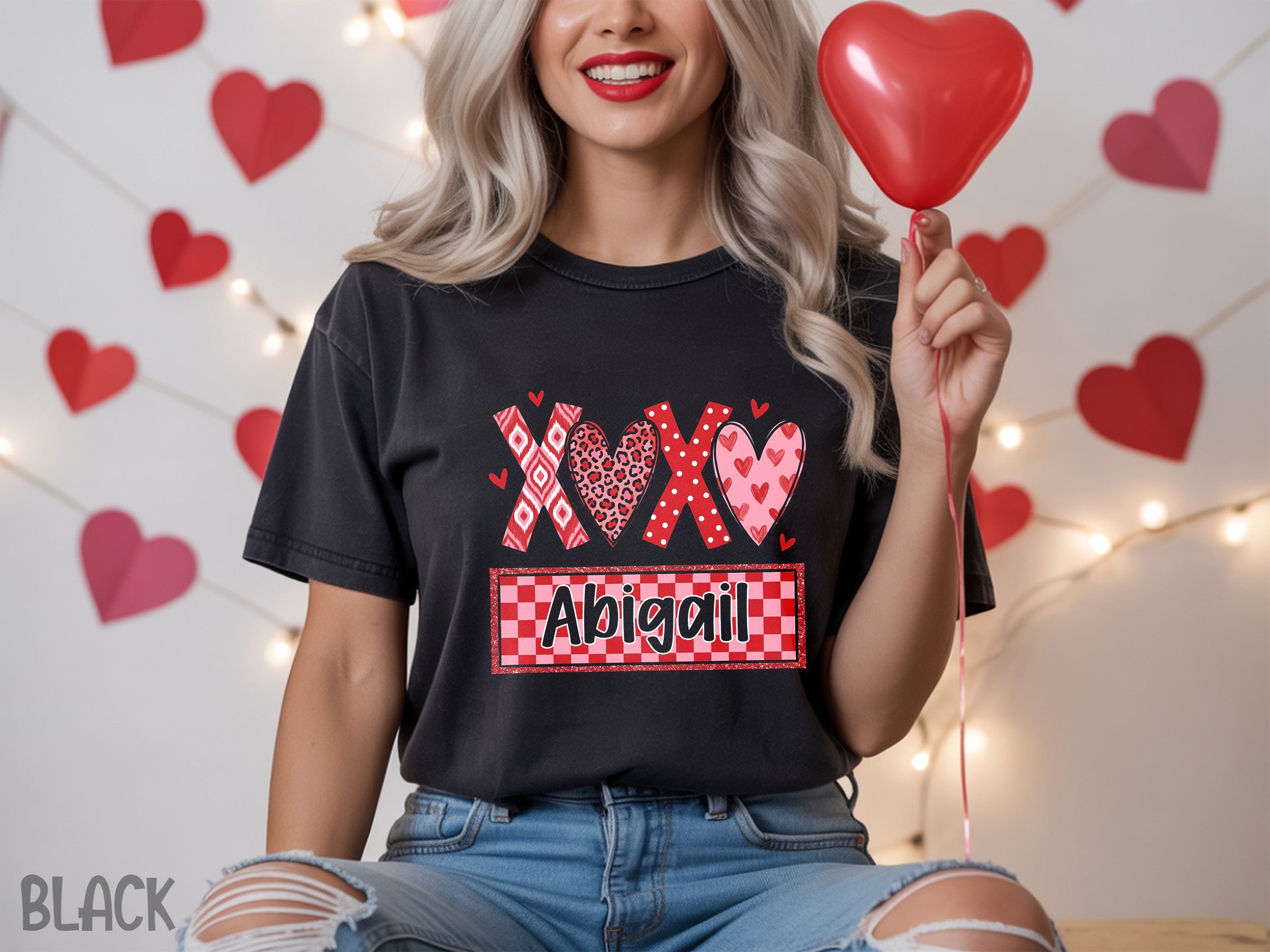 personalized 089 school supply valentine teacher personalized tee