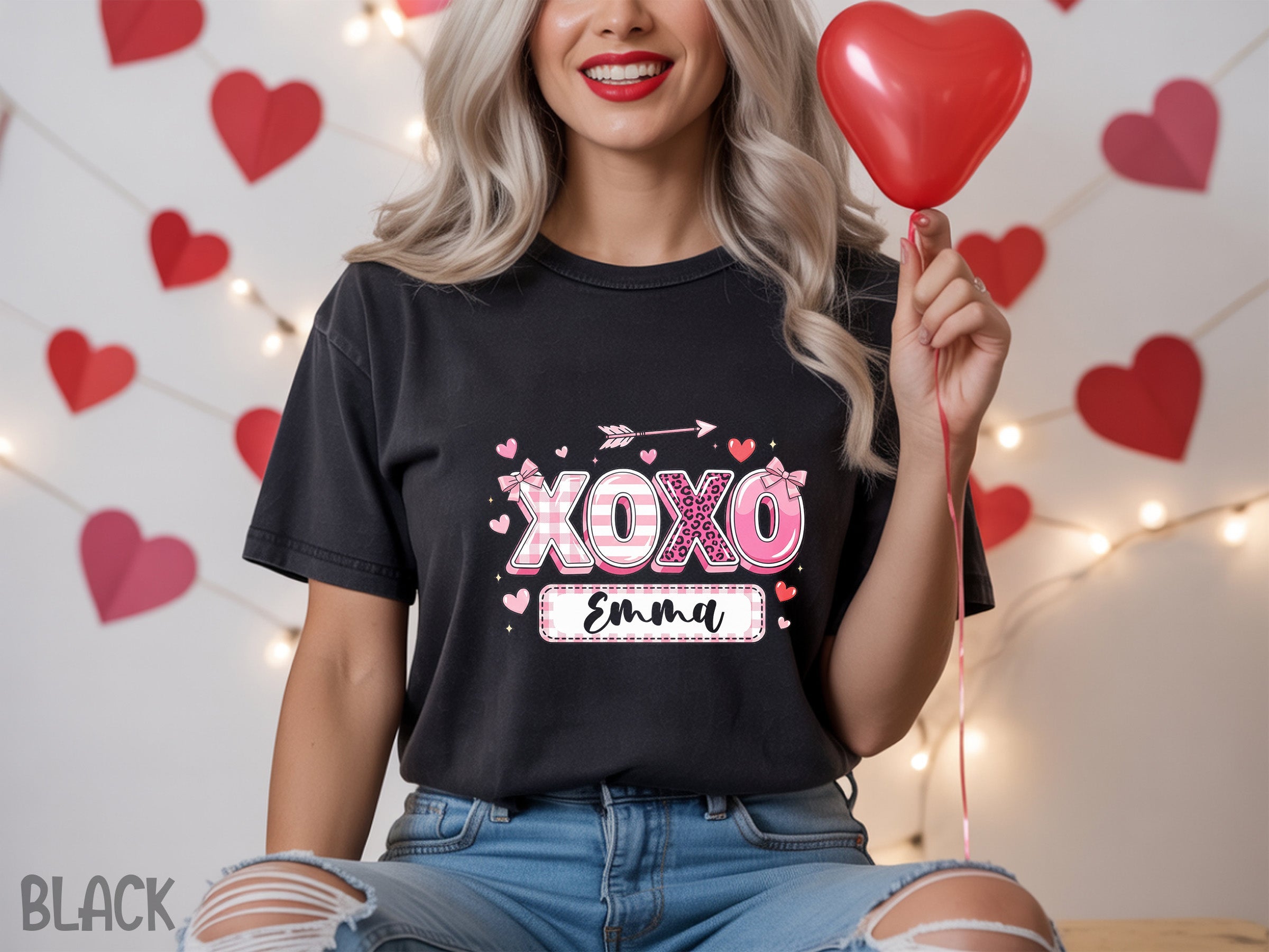 personalized 087 xoxo valentine personalized youth tee
