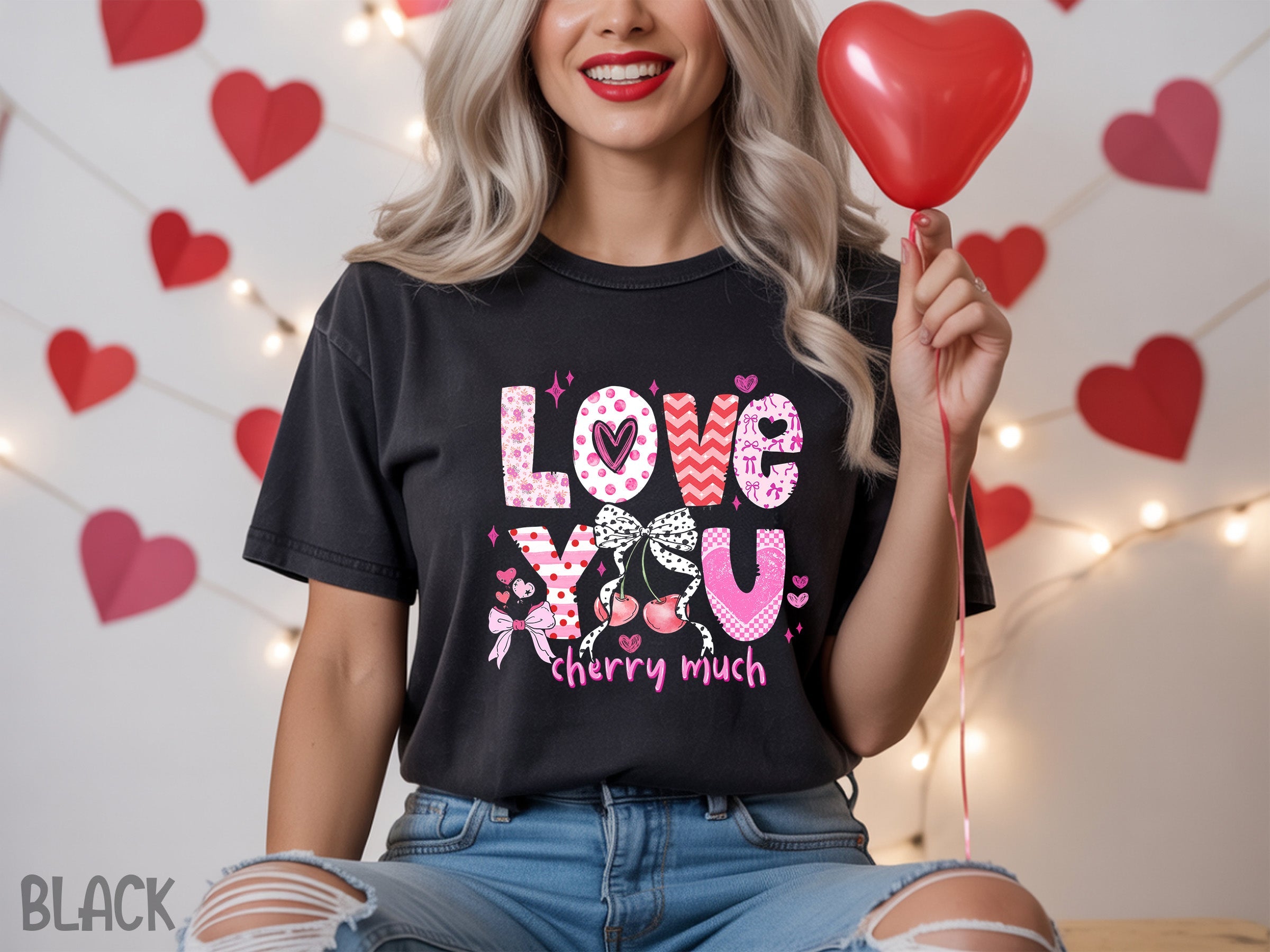 valentines 021 love you cherry much tee